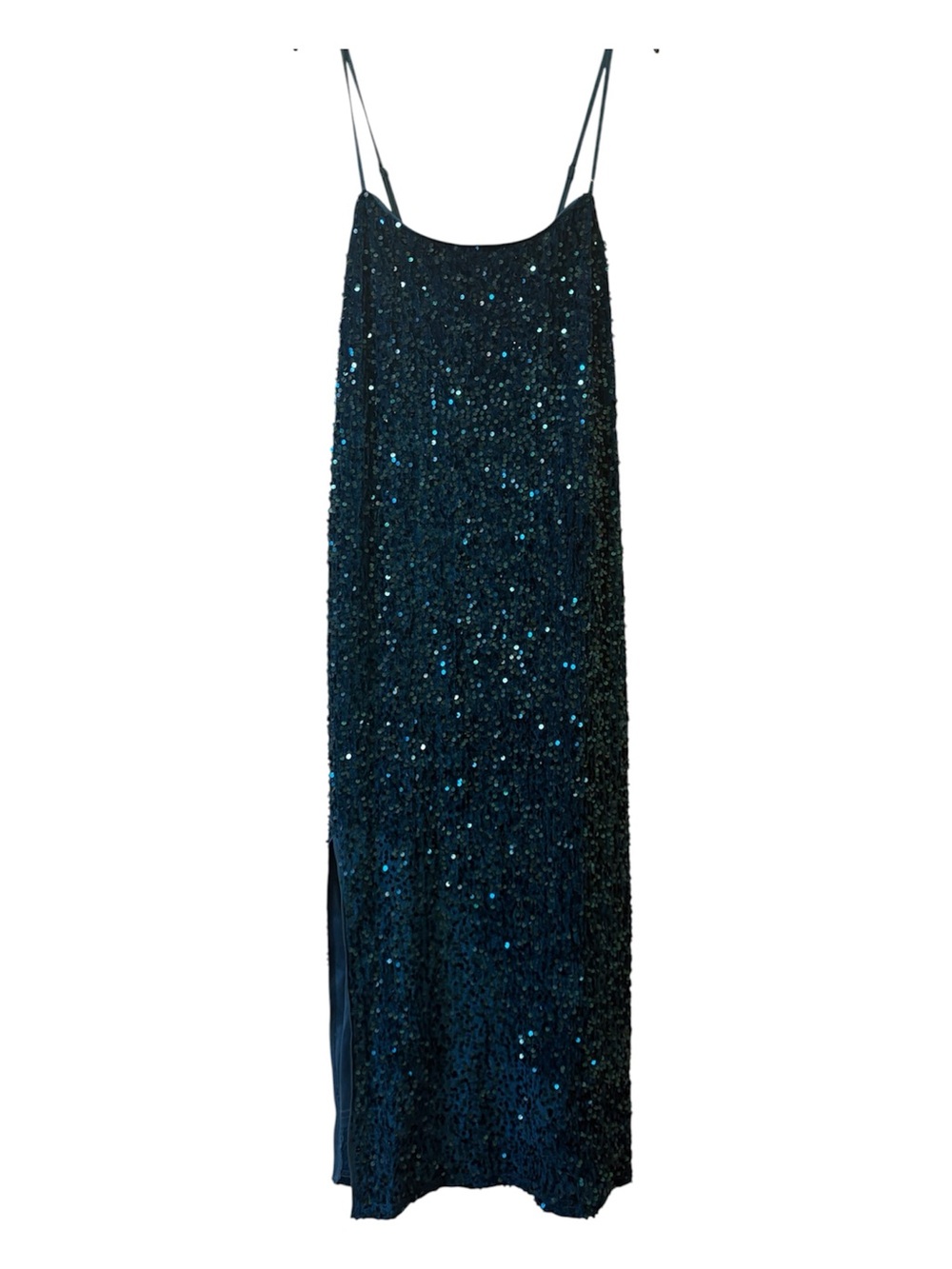 Cider Navy Sequin Slip Maxi Dress